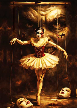 Creepy Marionette Doll and Giant Face