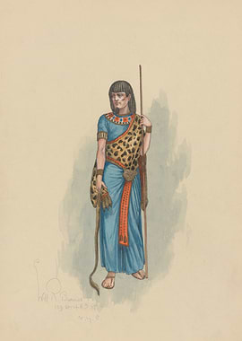 Ancient Egyptian Figure with Staff