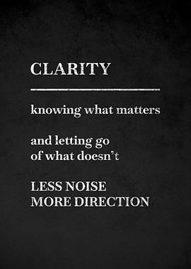 Clarity quote on chalkboard