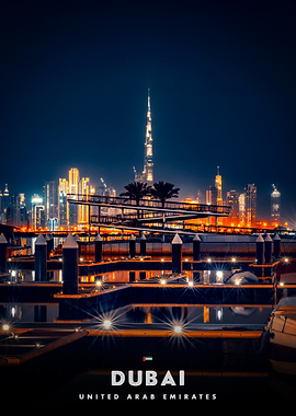 Dubai Skyline at Night