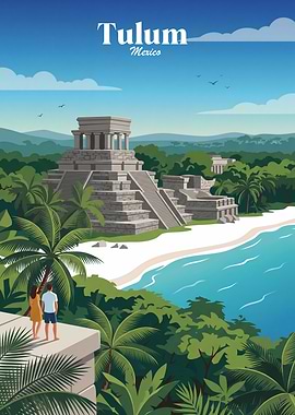 Tulum Mexico Mayan Ruins Beach