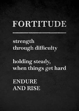 Fortitude Definition Poster