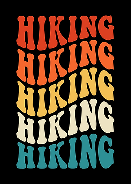 Retro Hiking Text Art