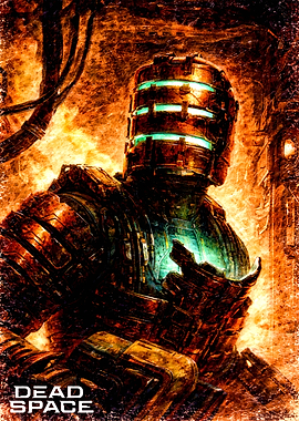 Dead Space Isaac Clarke Crayon Style Art