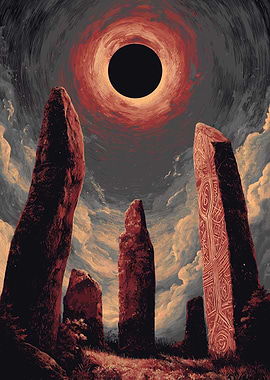 Ancient Stones Under a Cosmic Eclipse