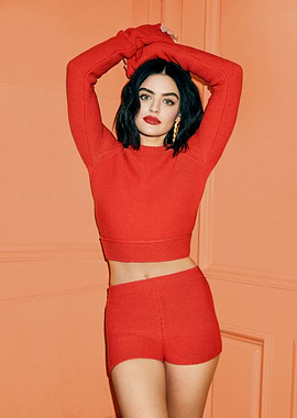 Lucy Hale in Red Outfit