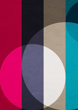 Abstract Geometric Circles and Stripes