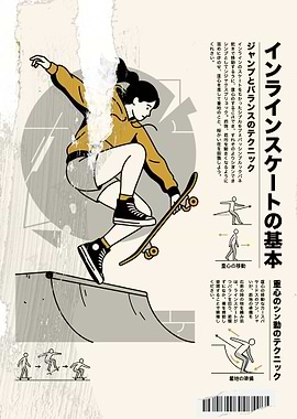 Inline Skating Techniques Poster