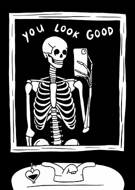 Skeleton Taking a Selfie