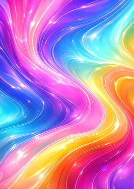 Abstract Rainbow Swirls