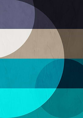 Abstract Geometric Circles and Stripes