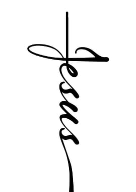 Jesus Cross Text Art