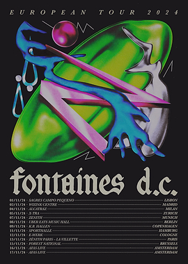 Fontaines D.C. European Tour 2024 Poster