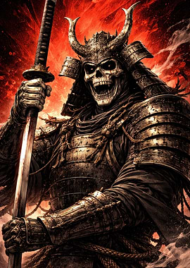 Skeleton Samurai Warrior