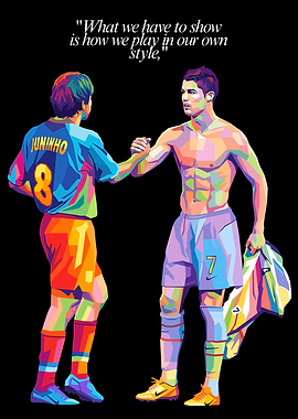 Juninho and Cristiano Ronaldo Pop Art
