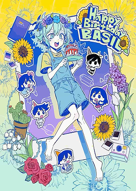 Happy Birthday Basil Art