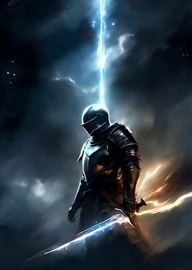 Knight with Lightning Sword