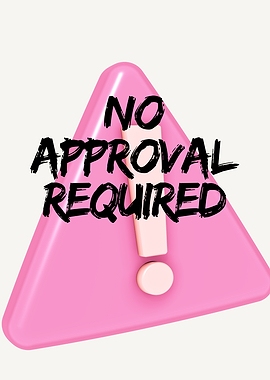 No Approval Required – Bold Feminine Quote Pink Aesthetic