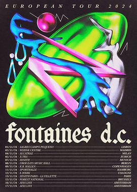 Fontaines D.C. European Tour 2024 Poster