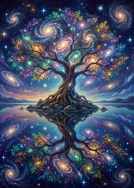 Cosmic Tree of Life Reflection