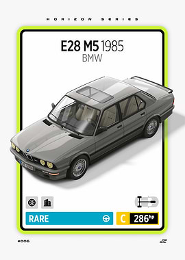 1985 BMW E28 M5 Card