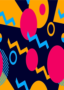 Retro Abstract Geometric Pattern