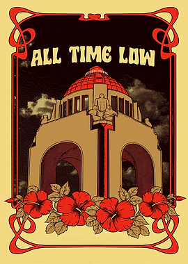 All Time Low Art Nouveau Poster