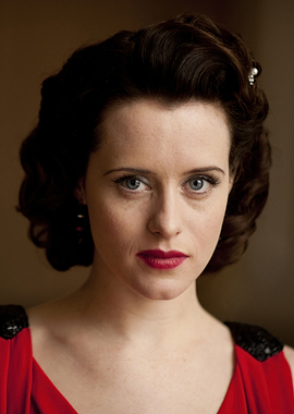 Elegant Claire Foy in Red Dress