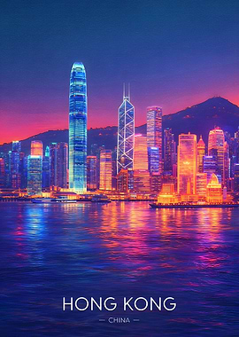 Hong Kong Skyline at Night