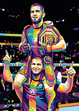 Khabib Nurmagomedov and Islam Makhachev