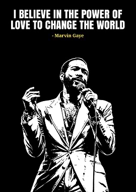 Marvin Gaye Quote Poster