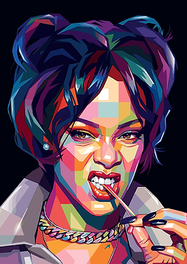 Rihanna Pop Art Portrait