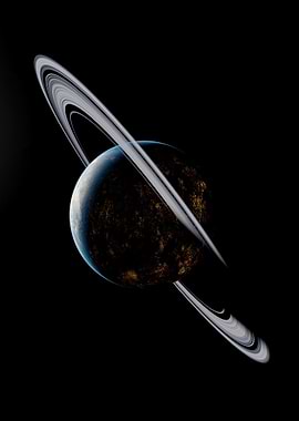 Ringed Planet in Deep Space