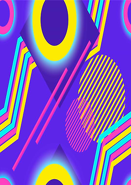 Retro Abstract Geometric Pattern