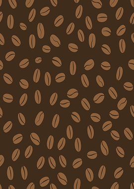 Coffee Bean Pattern Background