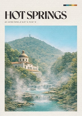 Hot Springs, Arkansas Vintage Poster