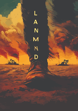 Giant Cowboy Boot in Oil Field