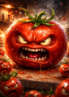 Angry Tomato Character
