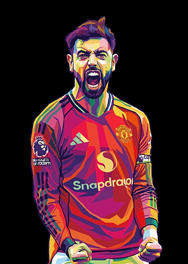 Bruno Fernandes Wpap Pop Art