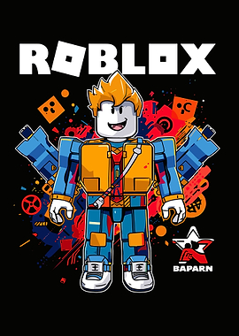 Roblox Character with Colorful Background