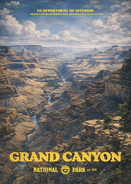 Grand Canyon National Park Vintage Poster