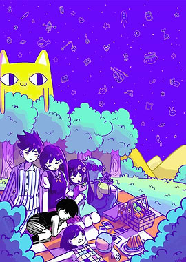 Omori characters having a picnic