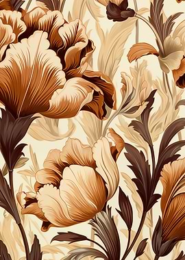 Floral Pattern with Tulips