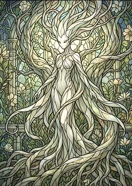 Stained Glass Tree Spirit