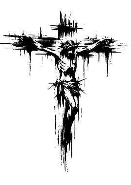 Jesus Christ Crucifixion Grunge Art