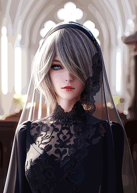 Gothic Bride with Veil
