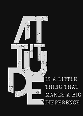 Attitude quote text art