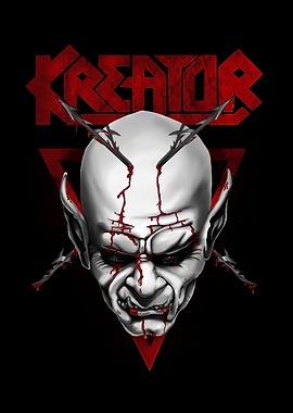 Kreator band logo with demonic skull