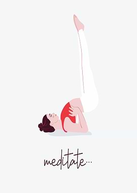 Woman meditating in yoga pose