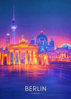 Berlin Cityscape at Night